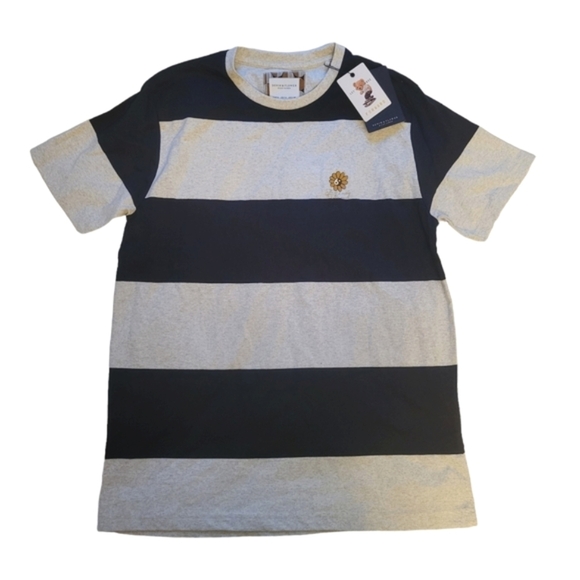 Denim & Flower Striped Tee - Picture 1 of 6